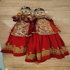 Handmade Kathputli- nagin sapera pair