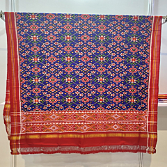 Handcrafted Patola Dupatta I Blue