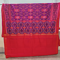 Handwoven Patola Saree Single Ikat I Multicolour