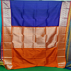 Handmade Silk Saree I Blue