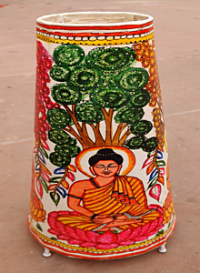 Handcrafted Tholu Bommalata Leather Puppet Craft Lamp 