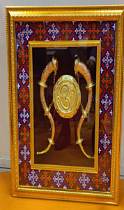Handcrafted Ransingha with OM Frame I Height 22 inches, width 20 inches