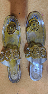 Handmade Ladies Leather Bhingri Slippers I Size 9