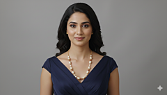 Handcrafted Glass Bead Necklace with Pearl