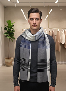 Handcrafted Geometric Stole|Multi