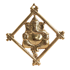 Large Metal Ganesha Wall Hanging for Home Decor | Decorative Ganpati Wall Art for Living Room & Entrance BH11666