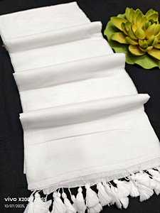 Plain Linen by Linen Saree with Matching Blouse - Premium Stylish Soft Linen Saree