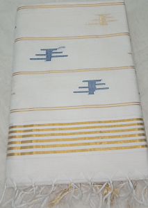 Kuthampully Cotton Handloom Saree 1 with Hand butta