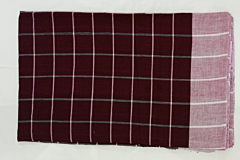 Vanitha Handloom Cotton Saree without blouse Wine Red 