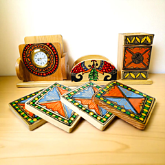 double fish  Painting  Desk Organiser