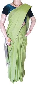 Kerala Cotton Handloom Saree Green KAR -01 