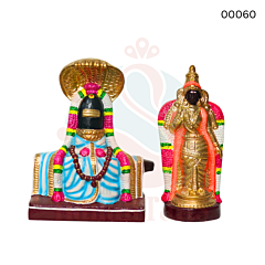 Nellaiappar Gandhimathi | 9 Inches |Clay