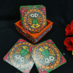 Double Fish Painting Coaster