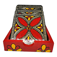 Red Flower Painting Coaster