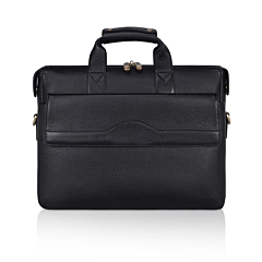 Genuine Leather Laptop Bag With Adjustable Shoulder Straps