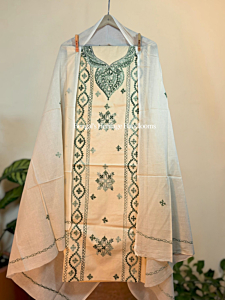 Pure Cotton Hand Embroidered Kutch Work Dress Material