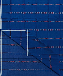 Blue Sambalpuri Handwoven Cotton Lungi SFCLUN2087