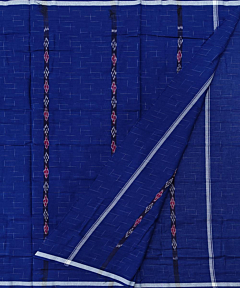 Handwoven Sambalpuri Cotton Lungi | Blue 