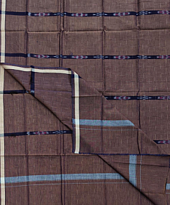 Brown Sambalpuri Handwoven Cotton Lungi SFCLUN2095