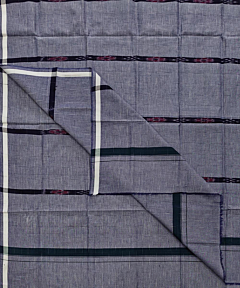 Gray Sambalpuri Handwoven Cotton Lungi SFCLUN2097