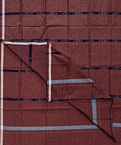 Brown Sambalpuri Handwoven Cotton Lungi SFCLUN2098