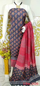 Katan Salab Discharge Print Unstitched Suit Set - Top, Bottom & Dupatta | Heavy Quality