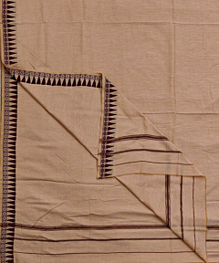 Beige Sambalpuri Handwoven Cotton Dhoti Gamuchha SFSJOD2144