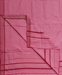 Pink Sambalpuri Handwoven Cotton Dhoti Gamuchha SFSJOD2150