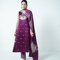 Swan Wine Ethnic Suit for Women