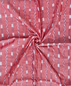 250cm Pink Sambalpuri Handwoven Single Ikat Shirting Materials SFCSHI2269