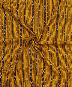 250cm Yellow Sambalpuri Handwoven Single Ikat Shirting Materials SFCSHI2274