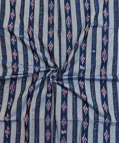 250cm Blue Sambalpuri Handwoven Single Ikat Shirting Materials SFCSHI2279