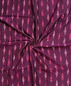 250cm Purple Sambalpuri Handwoven Single Ikat Shirting Materials SFCSHI2291