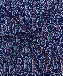 250cm Blue Sambalpuri Handwoven Single Ikat Shirting Materials SFCSHI2303