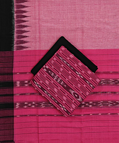 Pink Sambalpuri Handwoven Double Ikat Suit SFCSUT2307