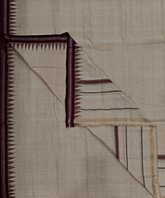 Beige Sambalpuri Handwoven Cotton Joda SFCJOD2368