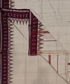 Brown Sambalpuri Handwoven Cotton Joda SFCJOD2369