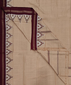 Brown Sambalpuri Handwoven Cotton Joda SFCJOD2371