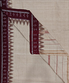 Beige Sambalpuri Handwoven Cotton Joda SFCJOD2372