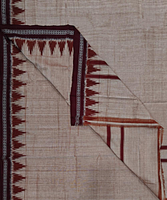 Beige Sambalpuri Handwoven Cotton Joda SFCJOD2376