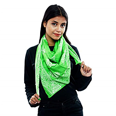 Eri Silk Printed Scarf | Green | 1.1 meter