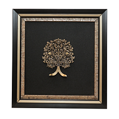 Brass Banyan Tree Wall Hanging Frame for Home, Office & Gift BHF12422
