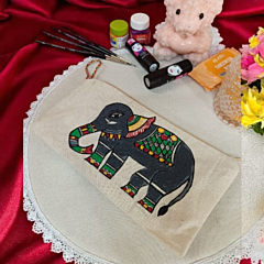 Elephant Painting Pouch 