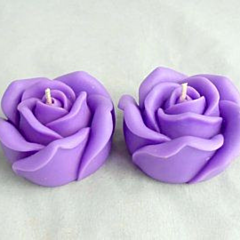 Purple Rose Blossom Soy Candle
