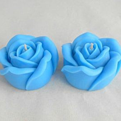 Blue Rose Blossom Soy Candle