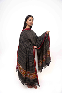 Pastel Akhrot Design Handspun Wool Kullu Shawl | Handmade Himalayan Heritage Shawl