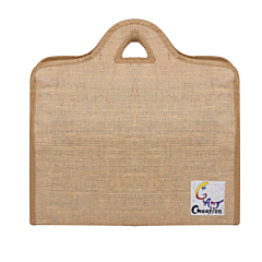 Jute Travel Bag with Zip Closure
