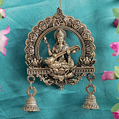 Brass Saraswati Bell Hanging for Home Temple BH11973