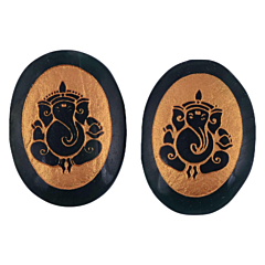 Handmade Green Jade Stone Ganesha Pendants | Set of 2