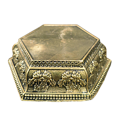 Handcrafted Decorative Brass Bajath for Idol Display|4.5 x 3.1 x 1.5 Inch 